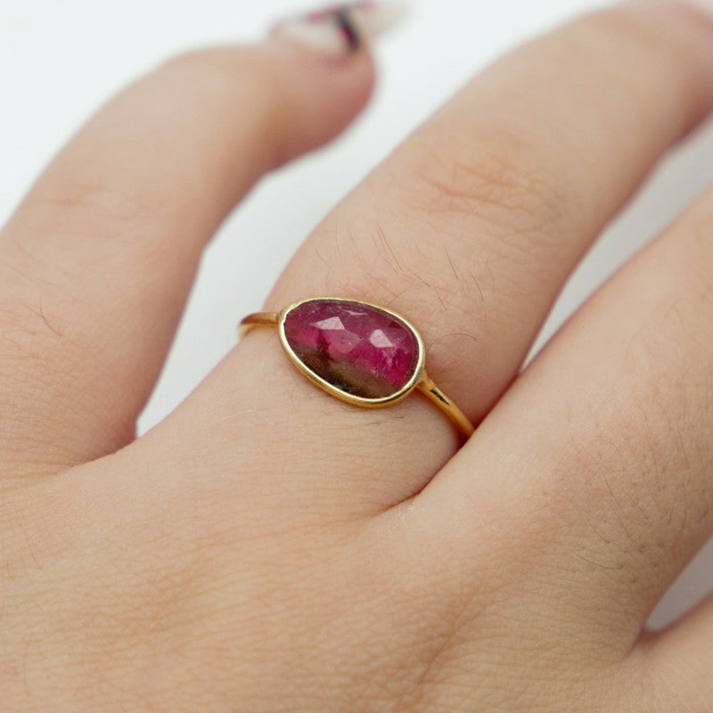 Watermelon Tourmaline Stacker