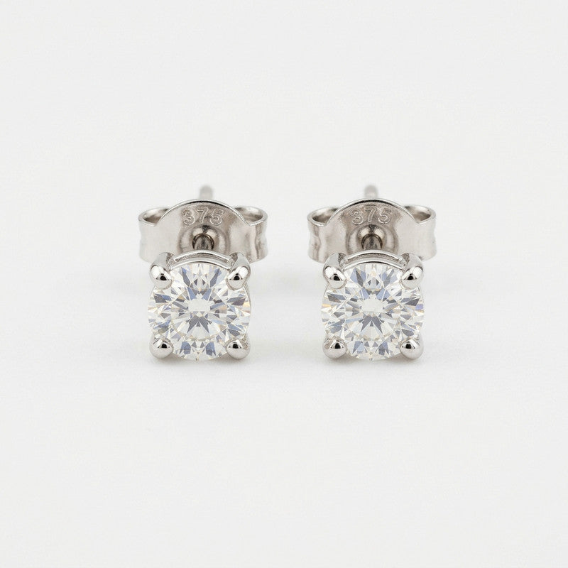 2.5mm 9ct White Gold Studs