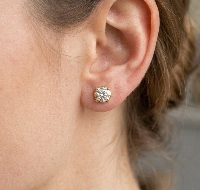 4mm 9ct Yellow Gold Studs