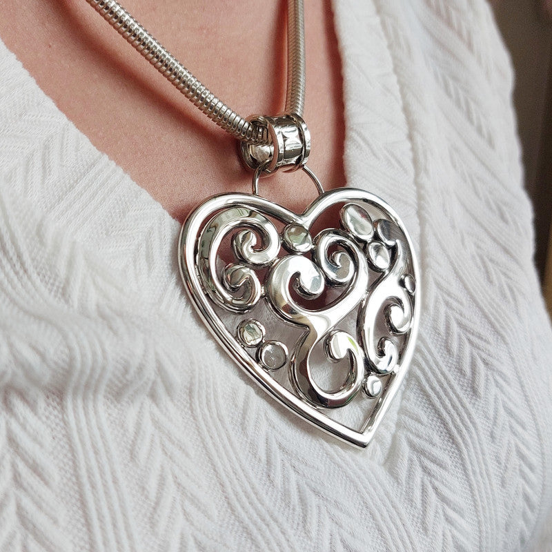 Heart Swirl Pendant
