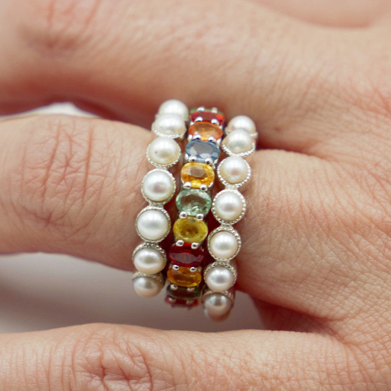 Rashmi Sapphire & Pearl Set