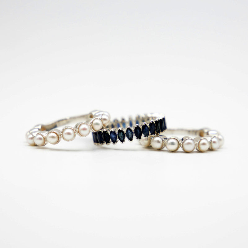 Saphiana Sapphire & Pearl Set