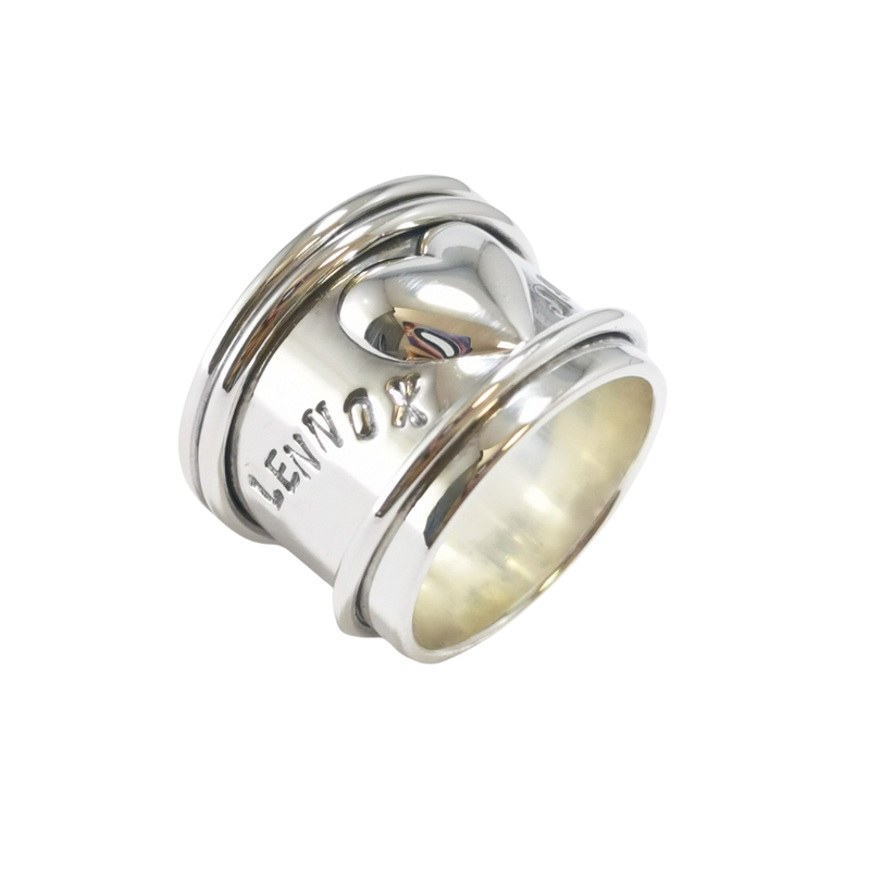 Stamped Heart Spinner